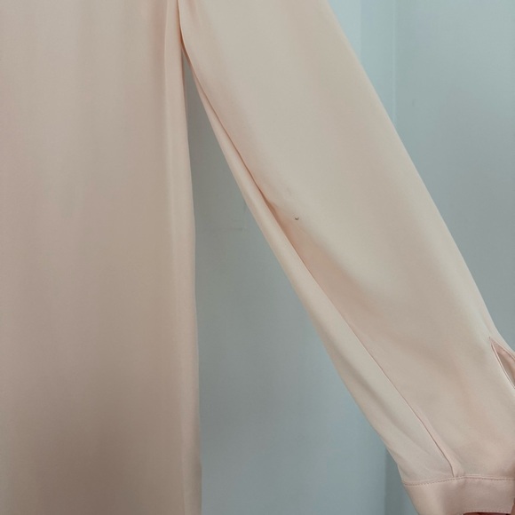 Elie Tahari powder pink silk Samaira long button down tunic blouse - Small - Picture 7 of 8